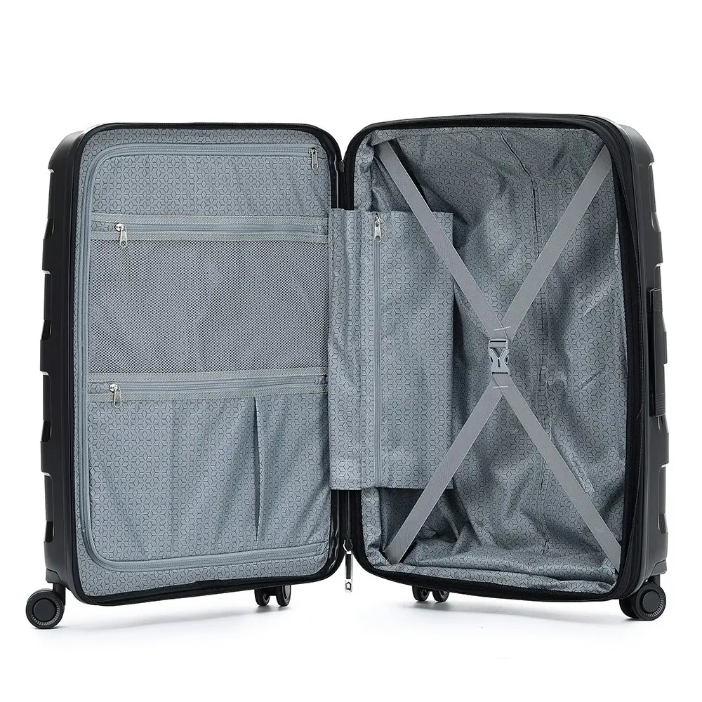 Tosca Comet 88L/25" Hard Case Wheeled Luggage Medium Trolley Suitcase Black