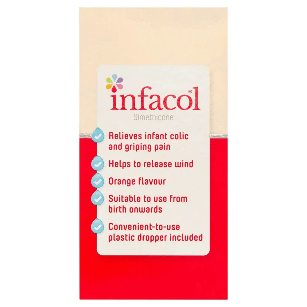 2x Infacol Effective Colic Relief 50ml Baby 0m+ Orange Flavour/Sugar Free