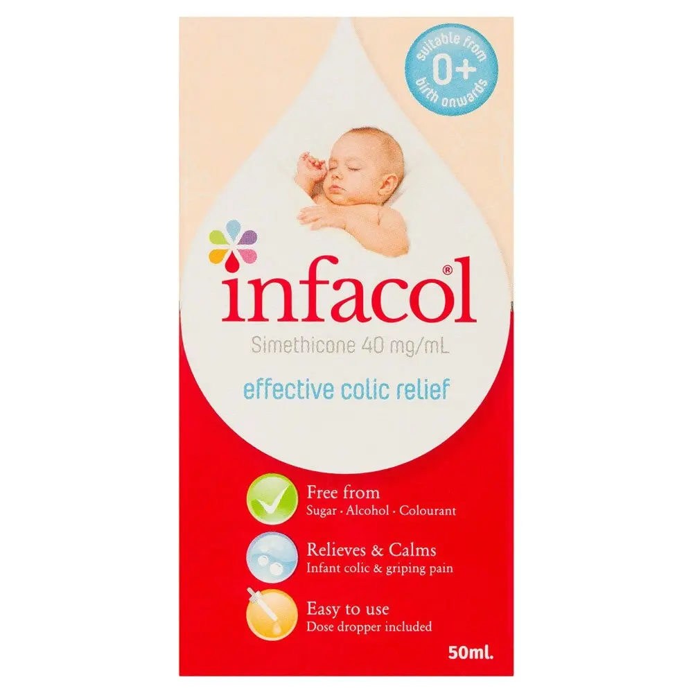 2x Infacol Effective Colic Relief 50ml Baby 0m+ Orange Flavour/Sugar Free