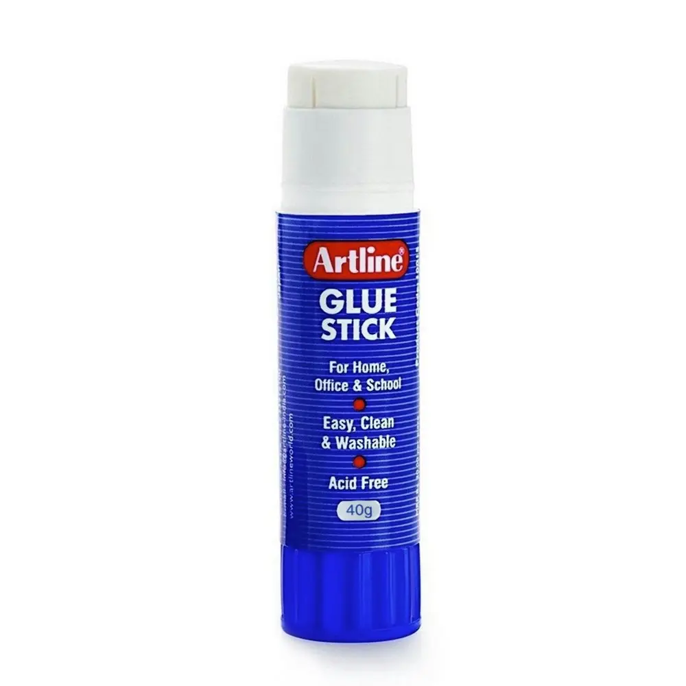 Artline 40g Glue Stick Adhesive School/Office Washable Acid Free Paste Clear