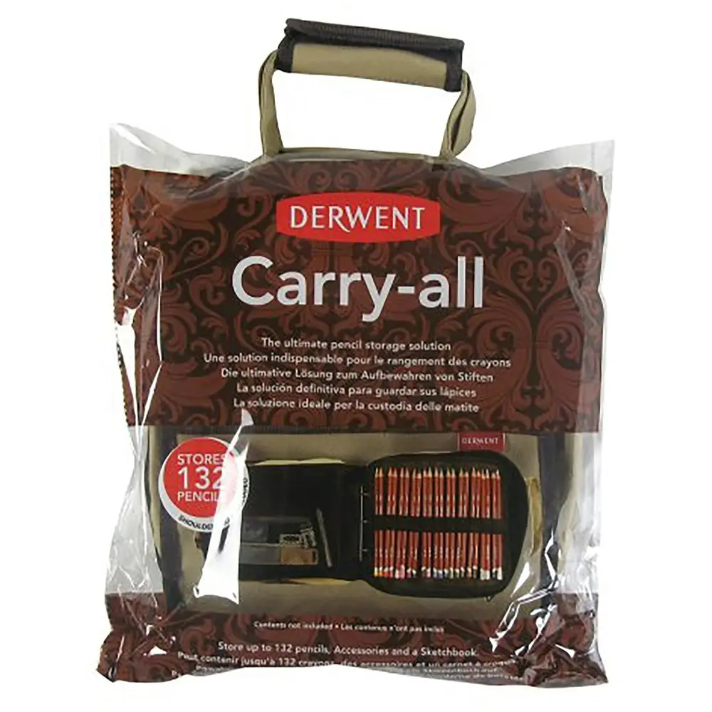 Derwent Academy 27.5cm Carry-All Shoulder Bag for Art Pencils/Stationery Storage