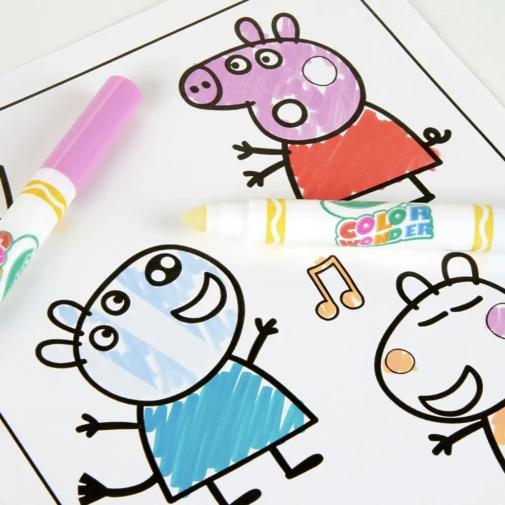 23pc Crayola Peppa Pig Colour Wonder Pages/Markers Drawing Art Kids/Children 3y+