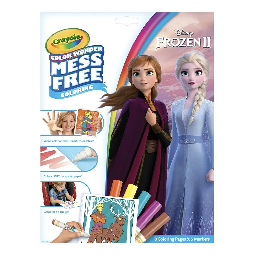 23pc Crayola Disney Frozen 2 Colour Wonder Pages/Markers Drawing Art Kids 3y+