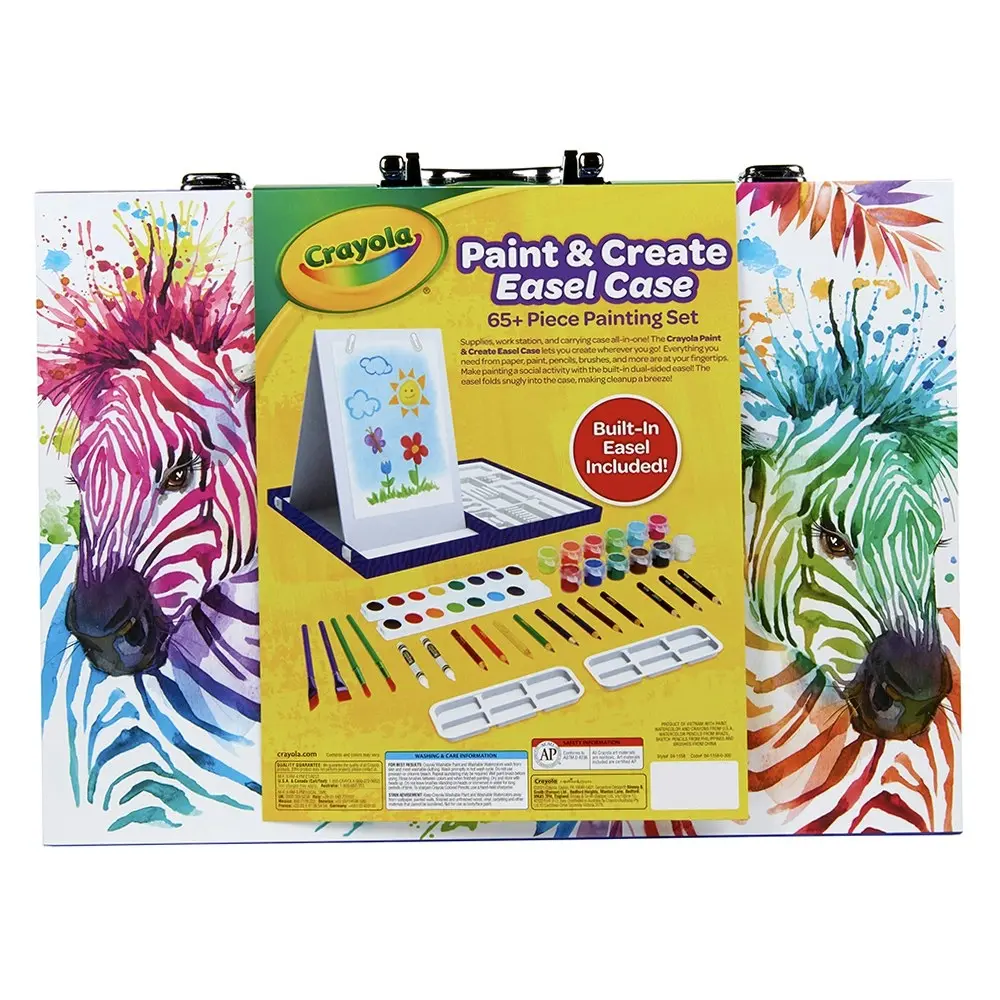 Crayola Coloured Paint & Create Easel Case Set Painting Art Kids/Children 4y+