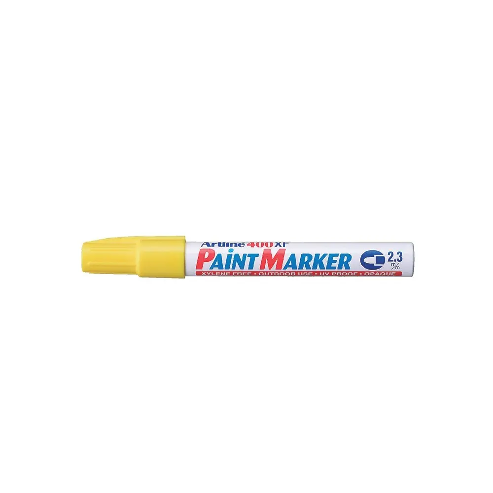 12PK Artline 400 Permanent Paint Marker 2.3mm Bullet Nib - Yellow