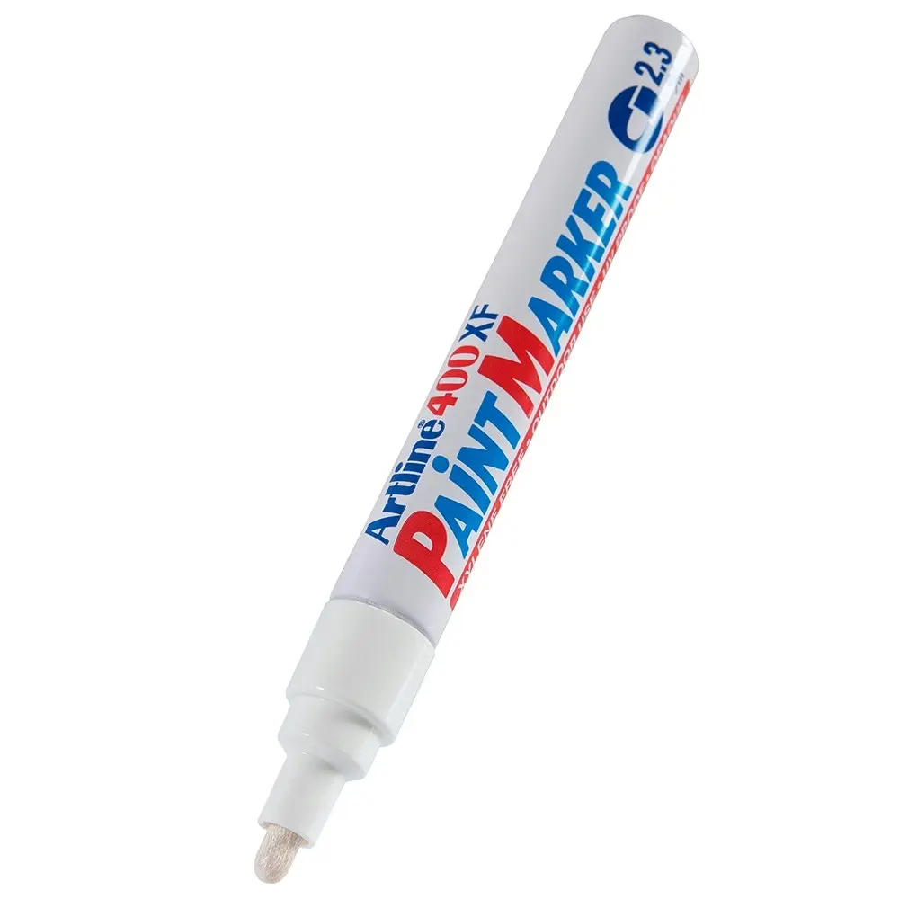 12PK Artline 400 Permanent Paint Marker 2.3mm Bullet Nib - White