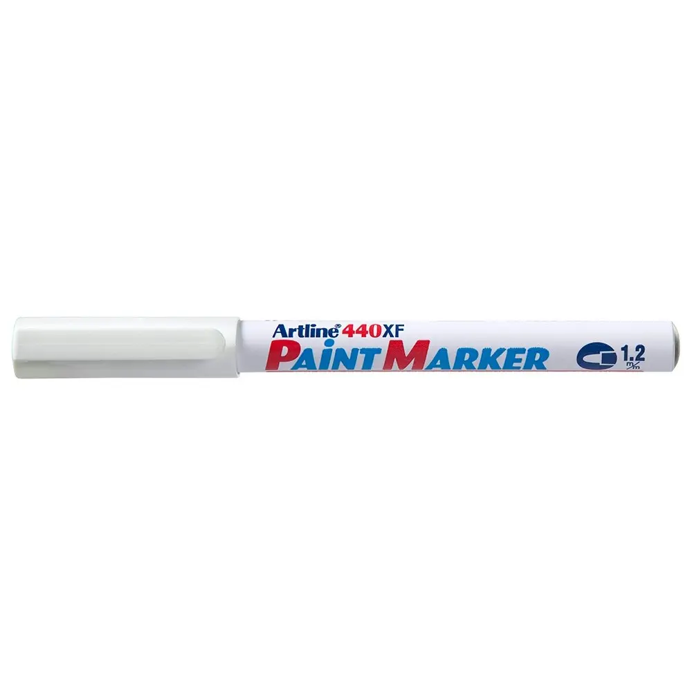 12PK Artline 440 Permanent Paint Marker 1.2mm Bullet Nib - White