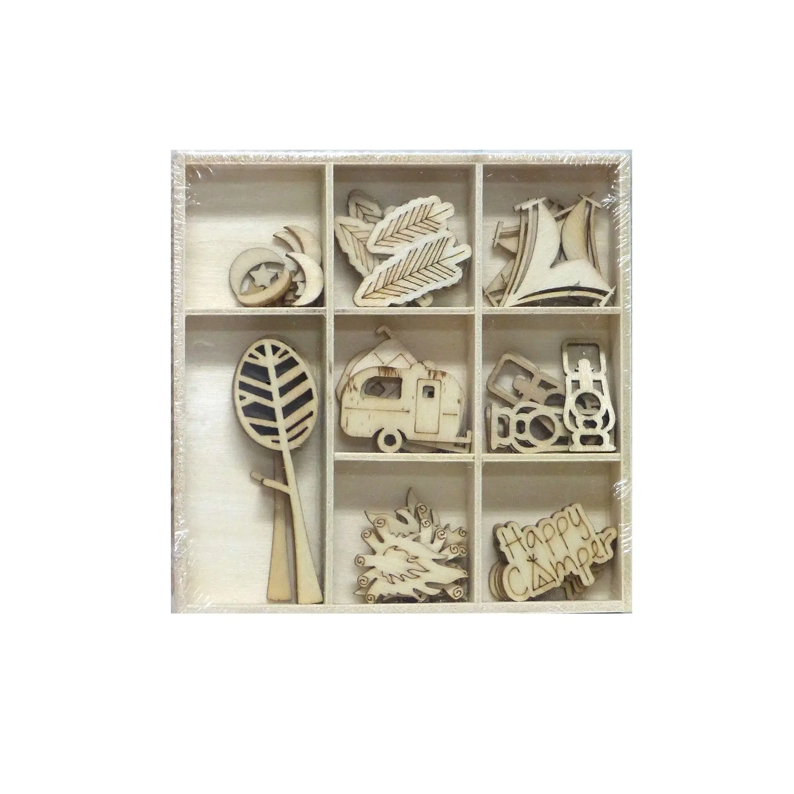 Boyle Mini Wood Art/Craft Shaped Accent Pack Kids/Children Activity Assorted