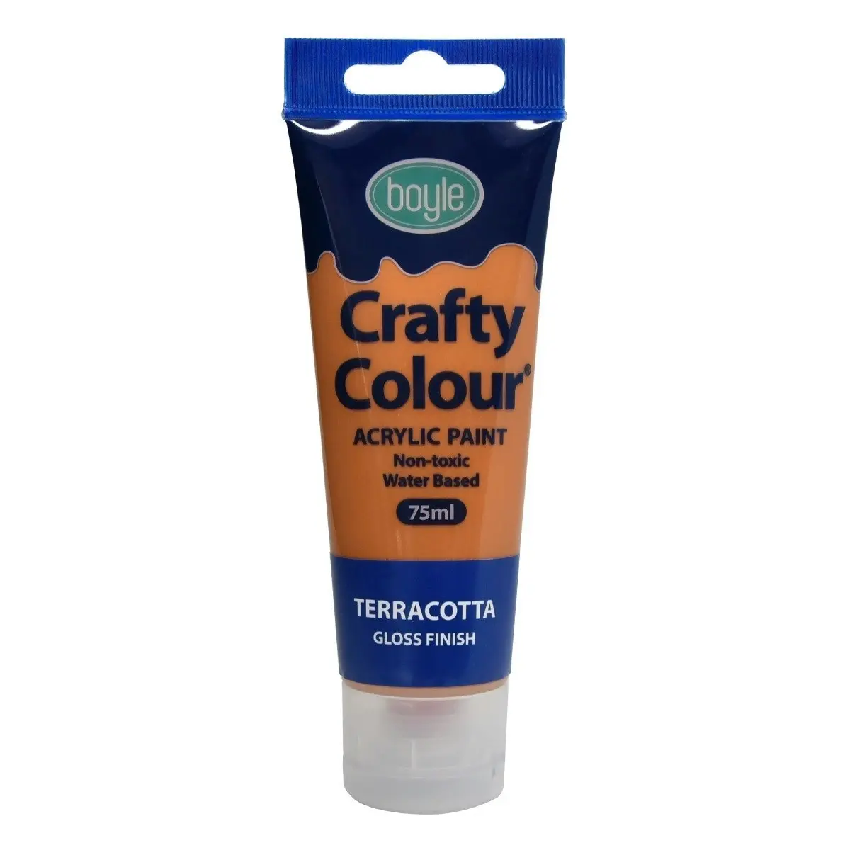 5x Crafty Colour Water-Based 75ml Acrylic Paint Art Non-Toxic Gloss Terracotta