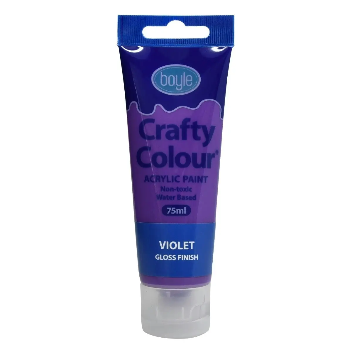 5x Crafty Colour Water-Based 75ml Acrylic Paint Art/Craft Non-Toxic Gloss Violet