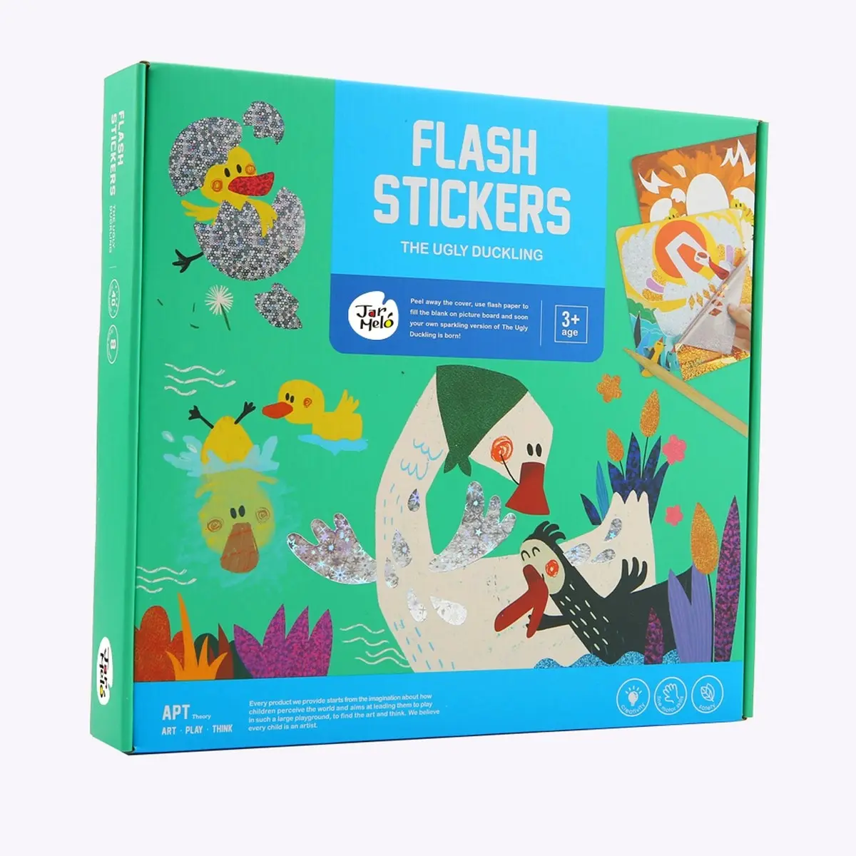 48pc Jarmelo The Ugly Duckling Flash Stickers Art/Craft Kit Kids Fun Play Toy 3+