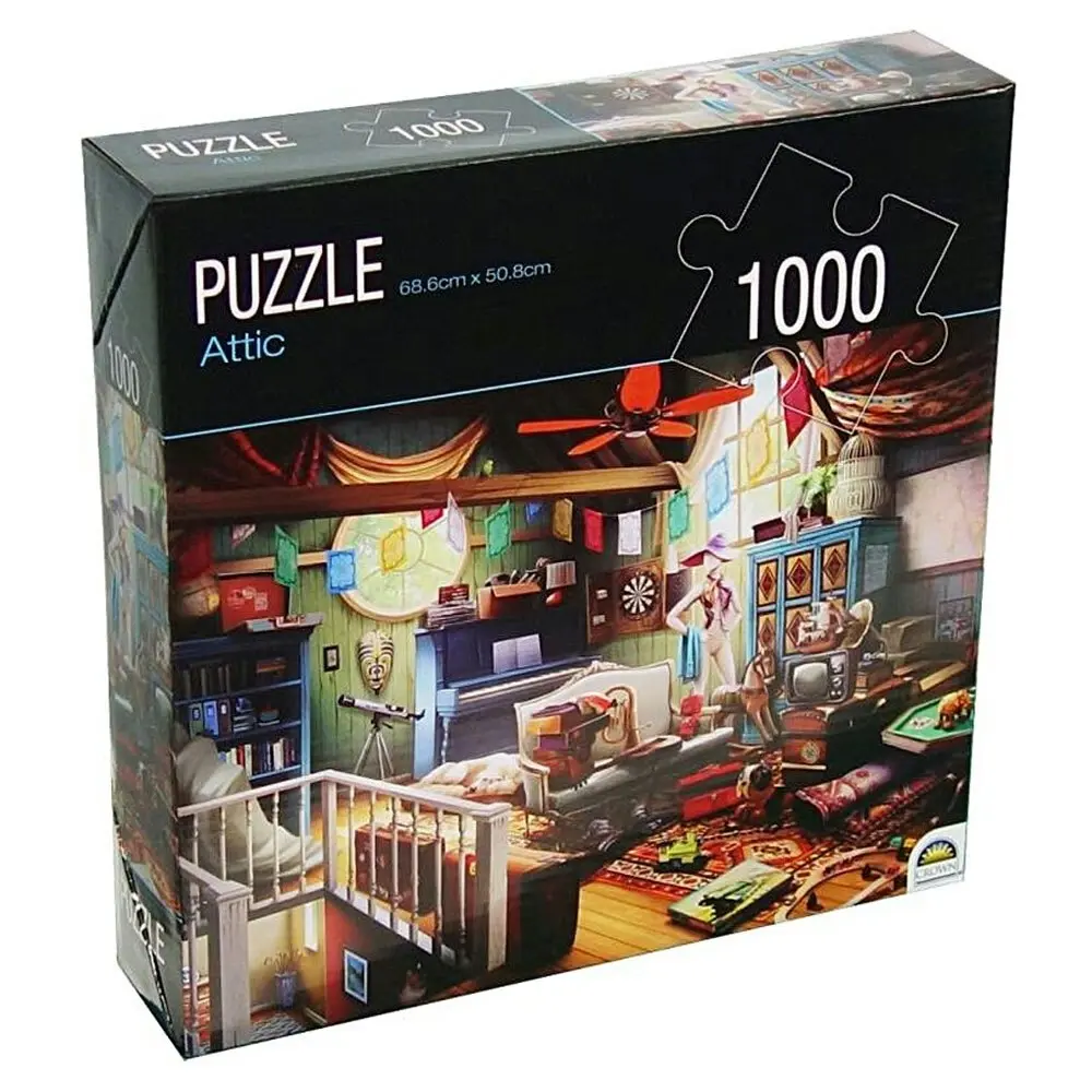 2PK 1000pc Crown Huntington Green Series Attic 68.6cm Jigsaw Puzzle Toy 15y+