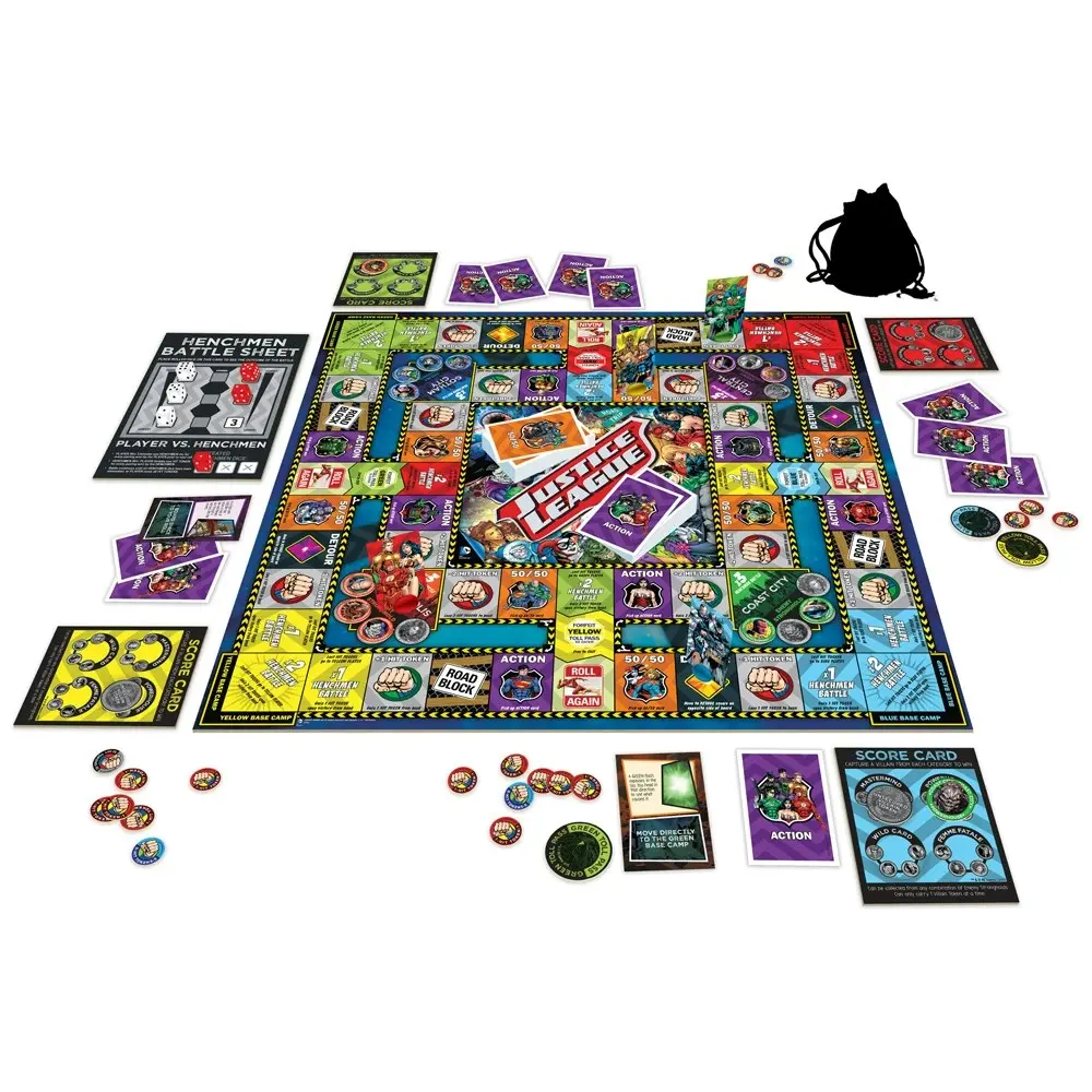 DC Justice League Road Trip Kids Fun/Stratergy Board Game 2-4 Players 12y+