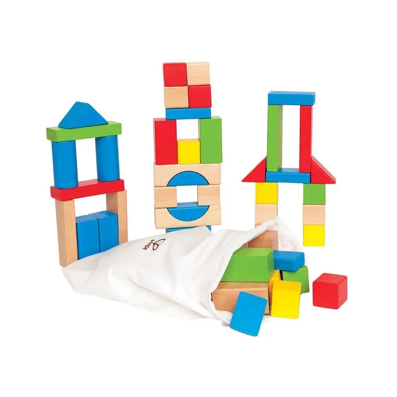 50pc Hape Maple Educational/Activity Building/Stacking Blocks Toy Kids/Baby 12m+