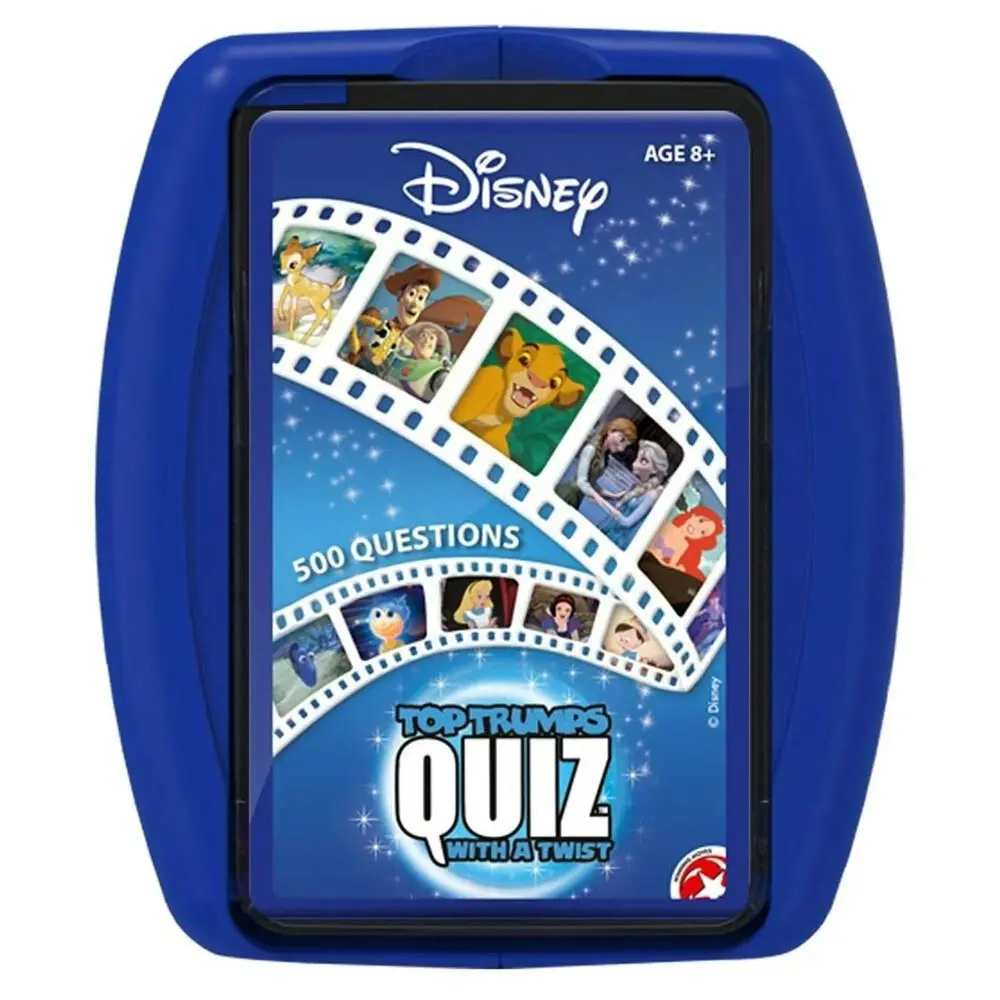 Top Trumps 12cm Disney Quiz With A Twist Card Trivia/Question Game 8y+ Kids Toy