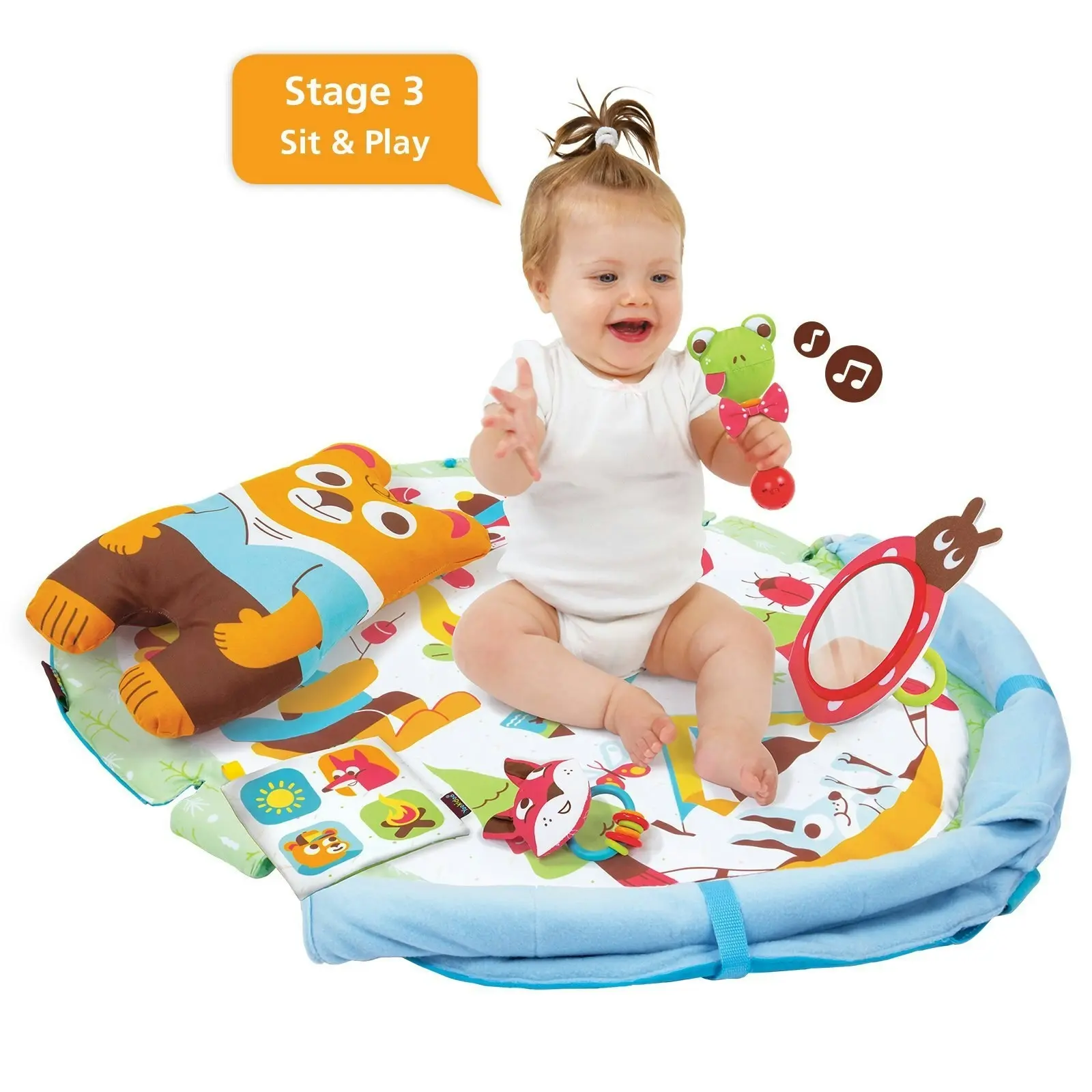 Yookidoo Play'n' Nap Gymotion Activity Gym Mat Kids/Baby/Toddler/Toys 0-12m