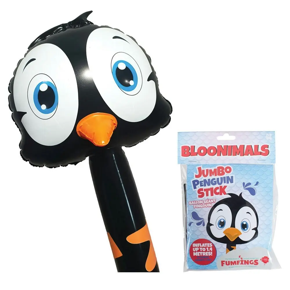 2x Fumfings Novelty 23cm Bloonimals Inflatable Penguin Balloon Birthday Decor