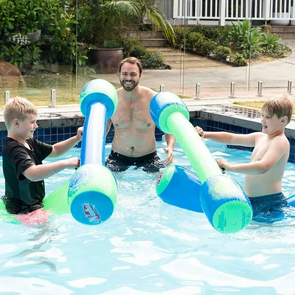 4pc Wahu Tube Wars Inflatable Water Toy 140cm Paddles/125cm Base Tubes Kids 6y+