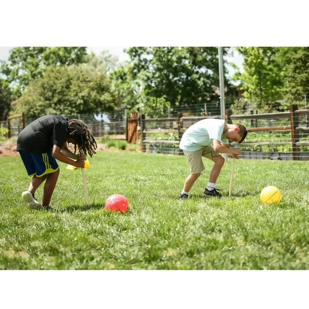 16pc 4Fun Wacky Race Obstacle Course Game Hop Sacks/Balls Set Kids/Family Toy 3+