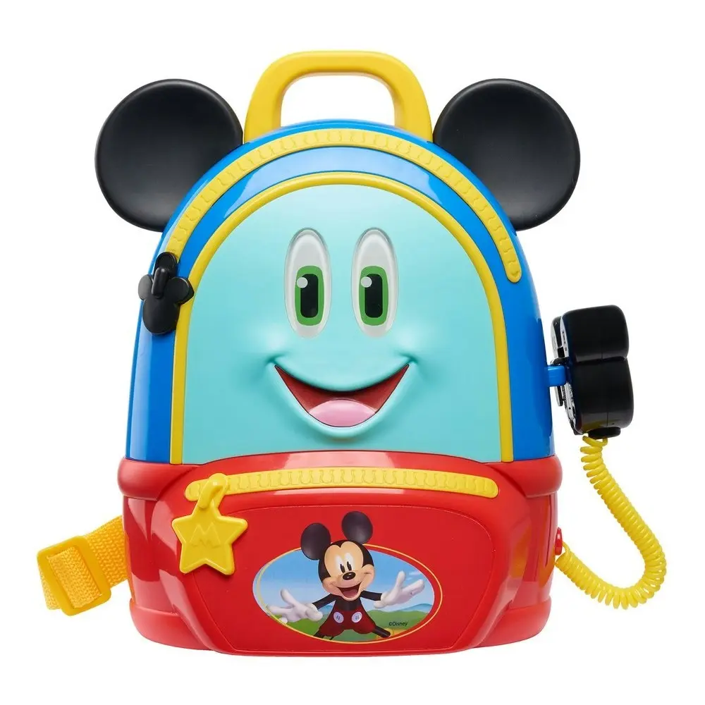 5pc Disney Junior Mickey Talking Funhouse Adventures Backpack Kids Play Toy 3y+