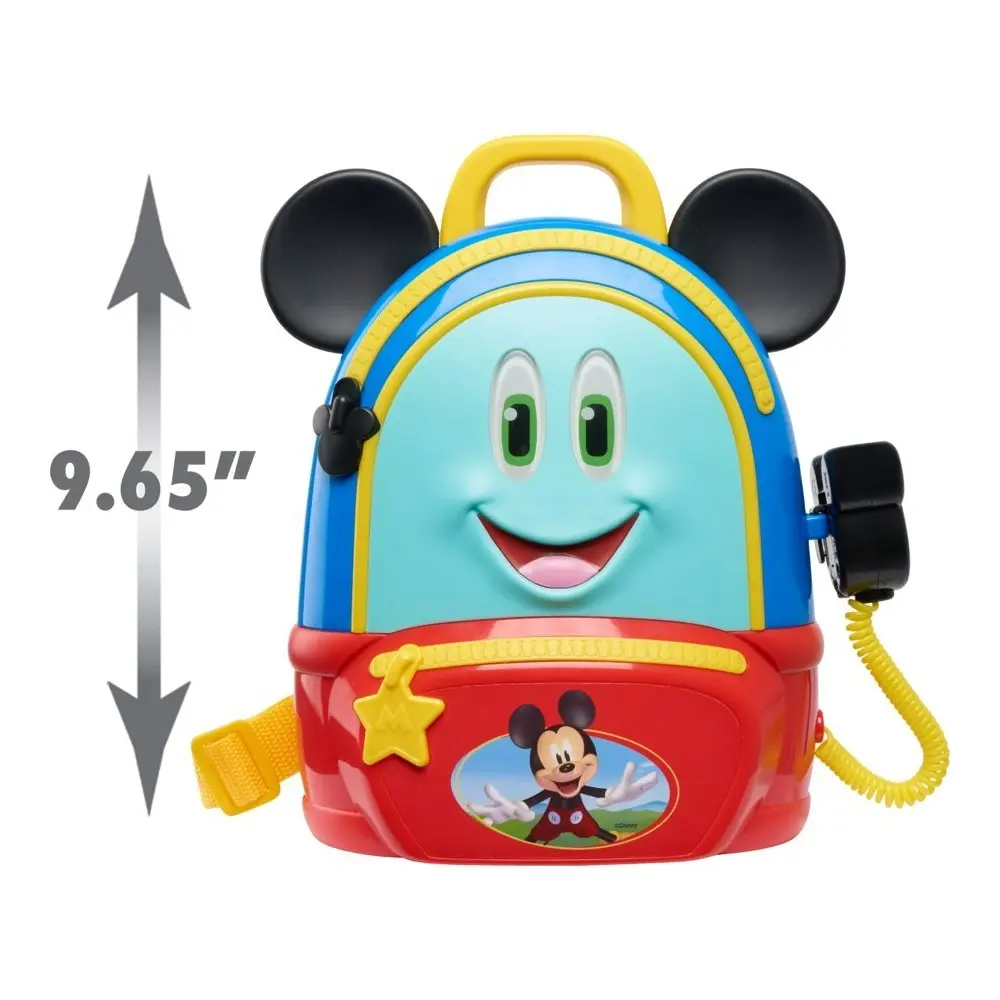 5pc Disney Junior Mickey Talking Funhouse Adventures Backpack Kids Play Toy 3y+