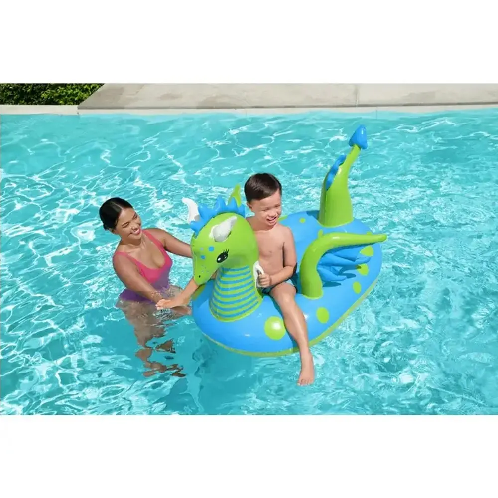 Bestway 142cm Inflatable Dragon Ride On Pool/Beach Float Toy Kids/Children 3y+