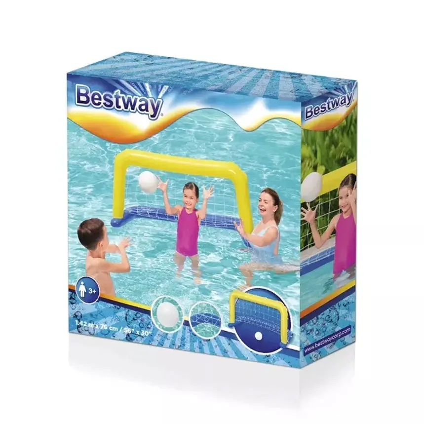 Bestway 1.37m Inflatable Goal Net Set w/ Ball Kids/Children Pool Game Toy 3y+