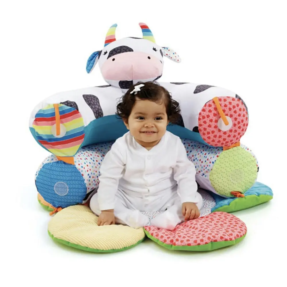 Elc Blossom Farm Seat Martha Moo Sit Me Up Cosy Cushion Toy Baby/Toddler 0m+