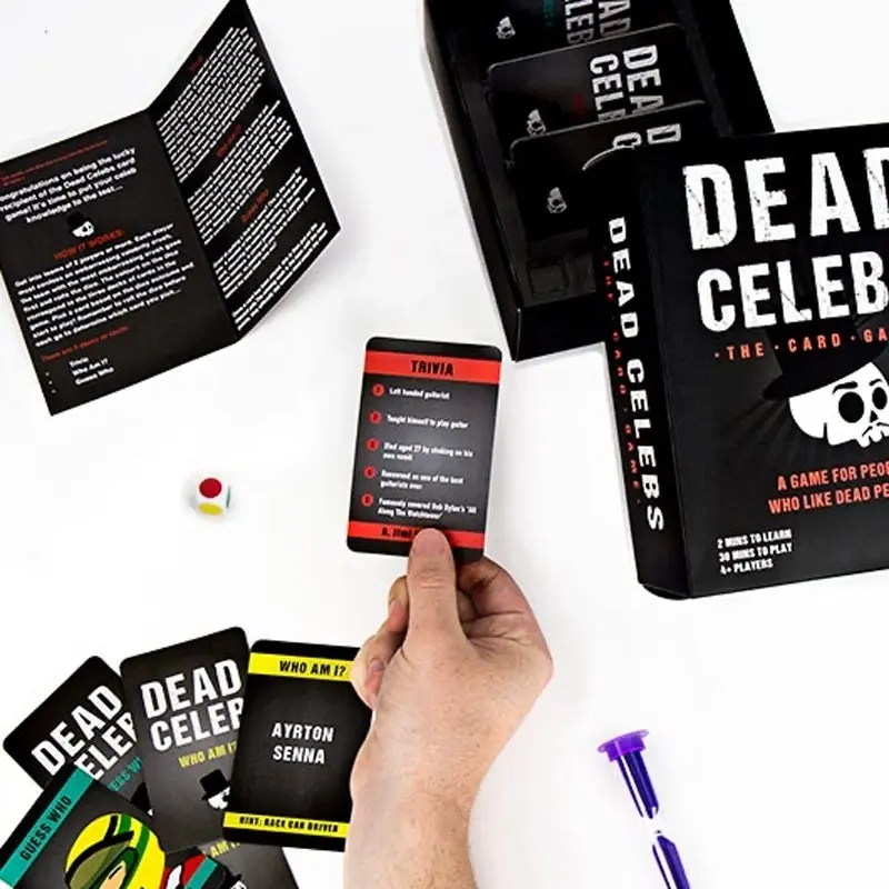 Gift Republic Dead Celeb Celebrity Challenge Travel Trivia Guessing Card Game