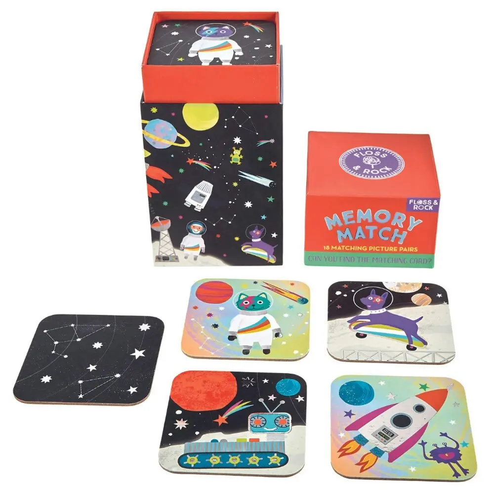 36pc Floss & Rock Memory Match Space Picture Card Game Kids/Children Toy 2y+