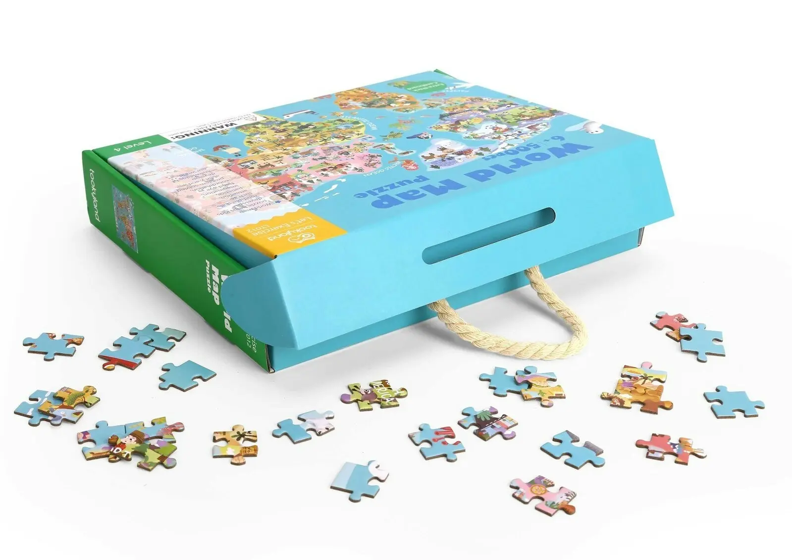 500pc Tookyland World Map Kids/Children's Junior 61 x 46cm Jigsaw Puzzle 6+