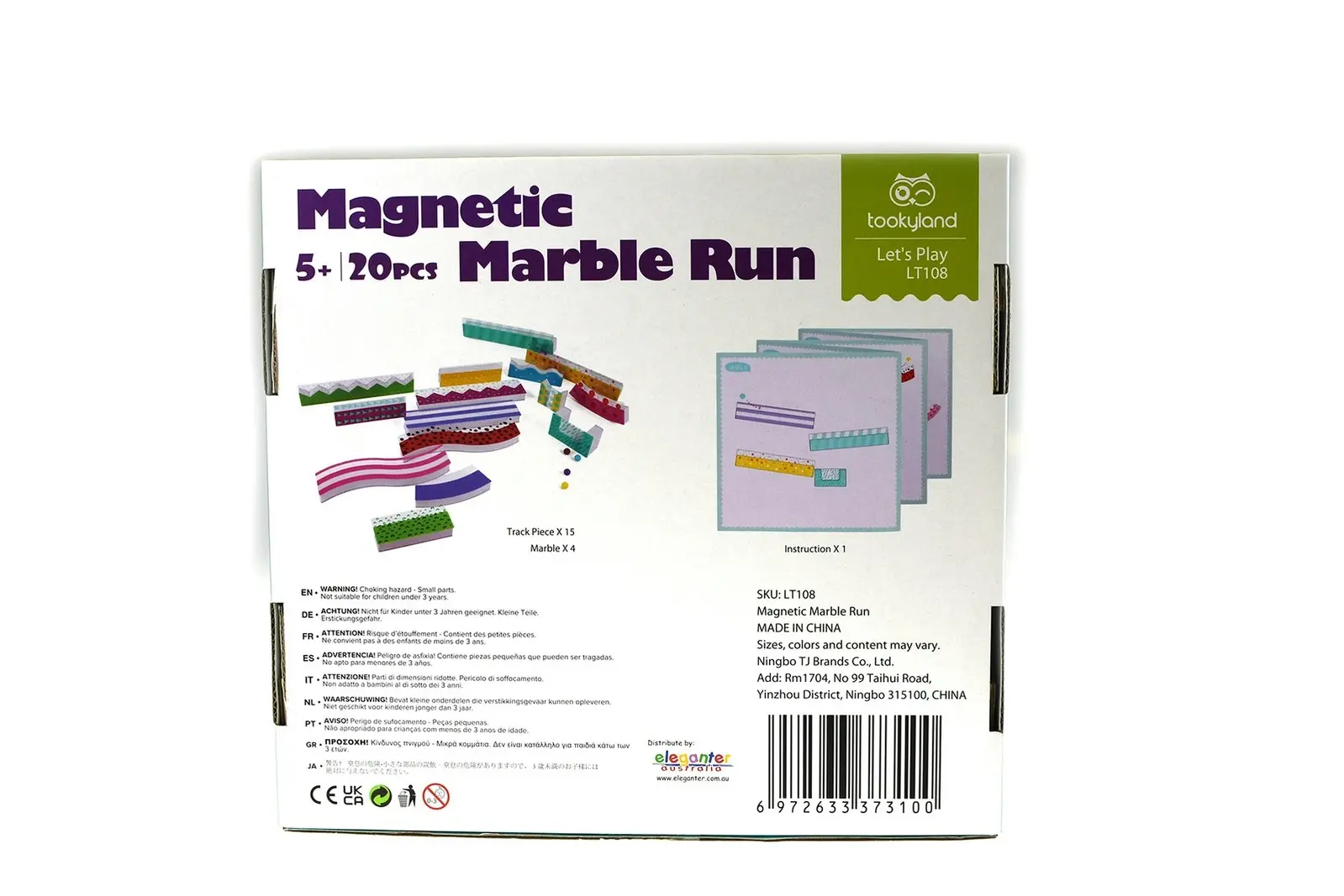 Tookyland Magnetic Creative/Interactive Kids/Children's Marble Race/Run 5+