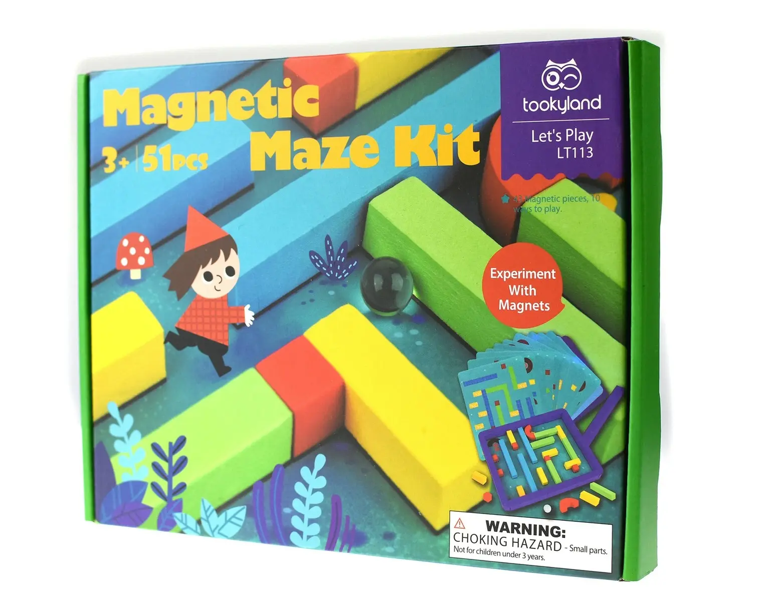 Tookyland Magnetic Maze Kit Puzzle Tabletop Kids/Children's Learning Game 3+