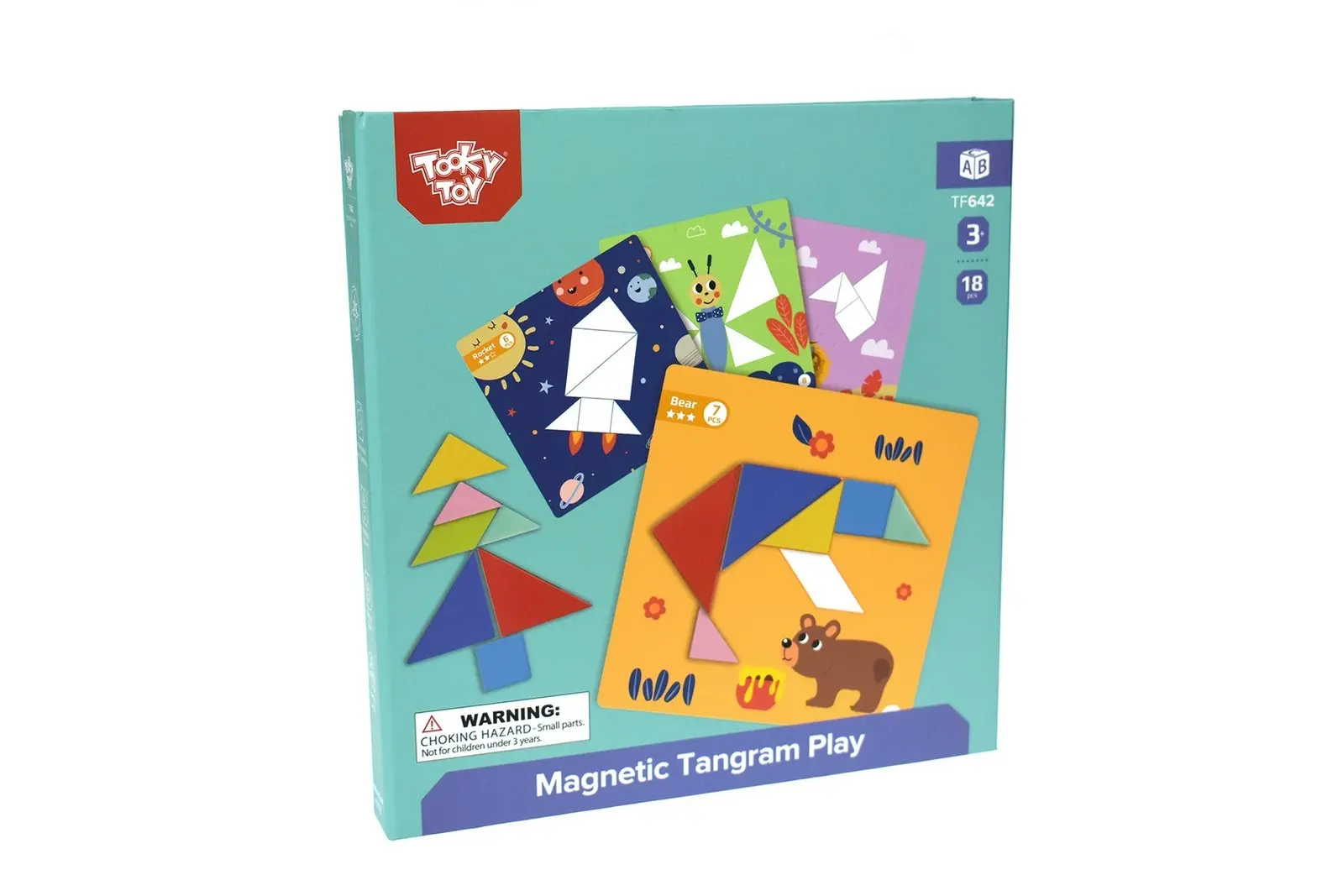 Tooky Toy Magnetic Children's Tangram Play Brainteaser/Problem Solving Puzzle 3+