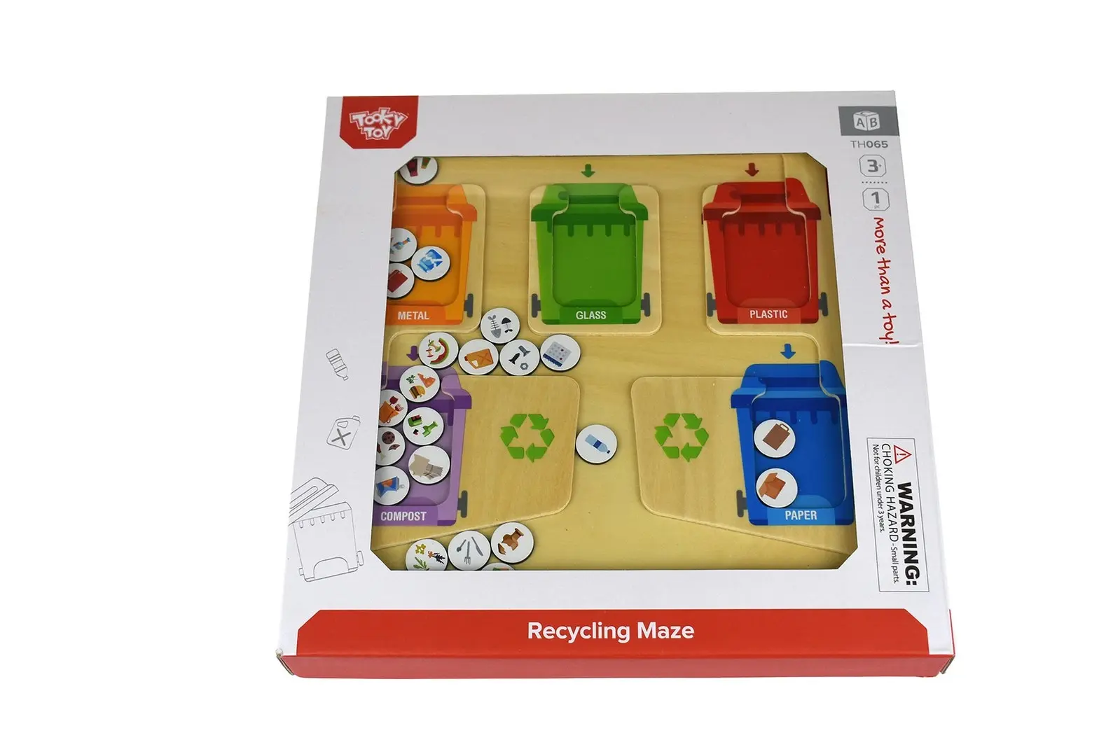 Tooky Toy Recycling Magnetic Maze Fun Sensory Sorting Game Kids/Toddler Play 3+