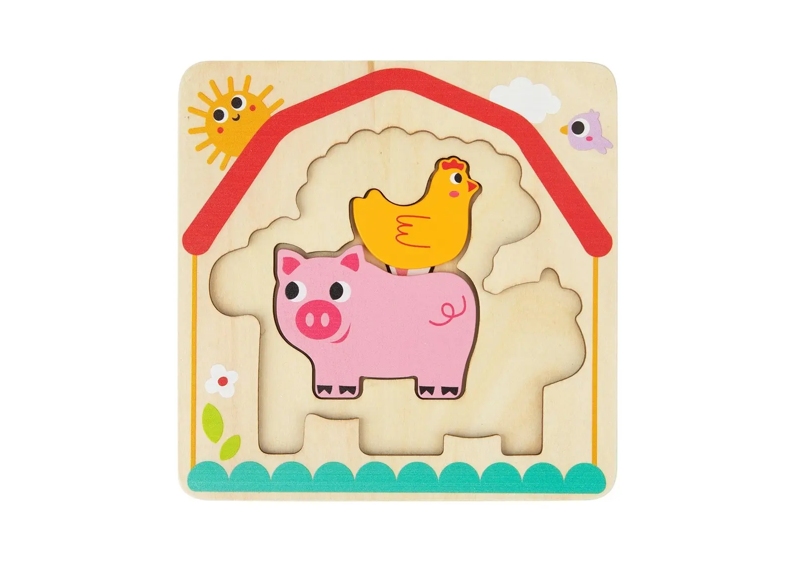 Tooky Toy Multi-Layered Farm Animal Children's/Kids Learning Game/Puzzle 12m+