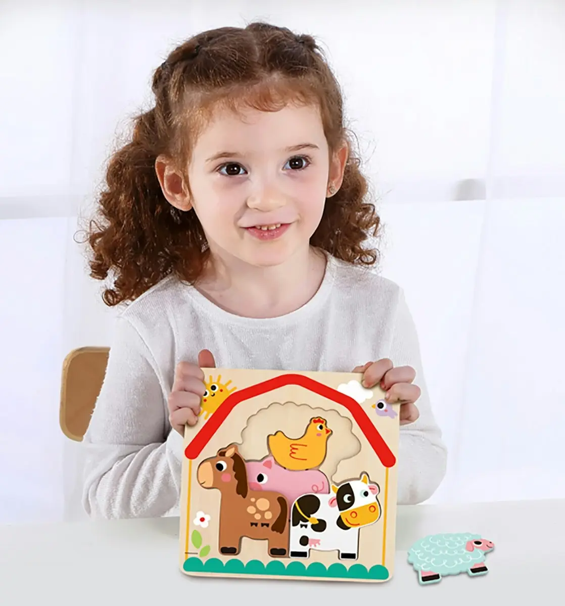 Tooky Toy Multi-Layered Farm Animal Children's/Kids Learning Game/Puzzle 12m+