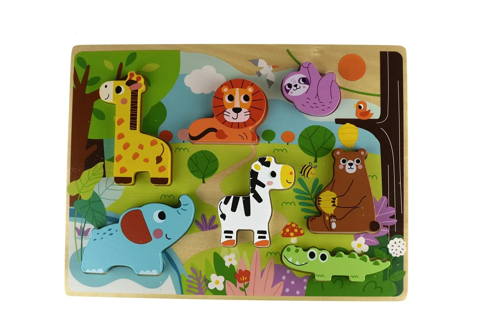 Tooky Toy Chunky Children's/Kids Problem Solving Puzzle Animal Themed 12m+