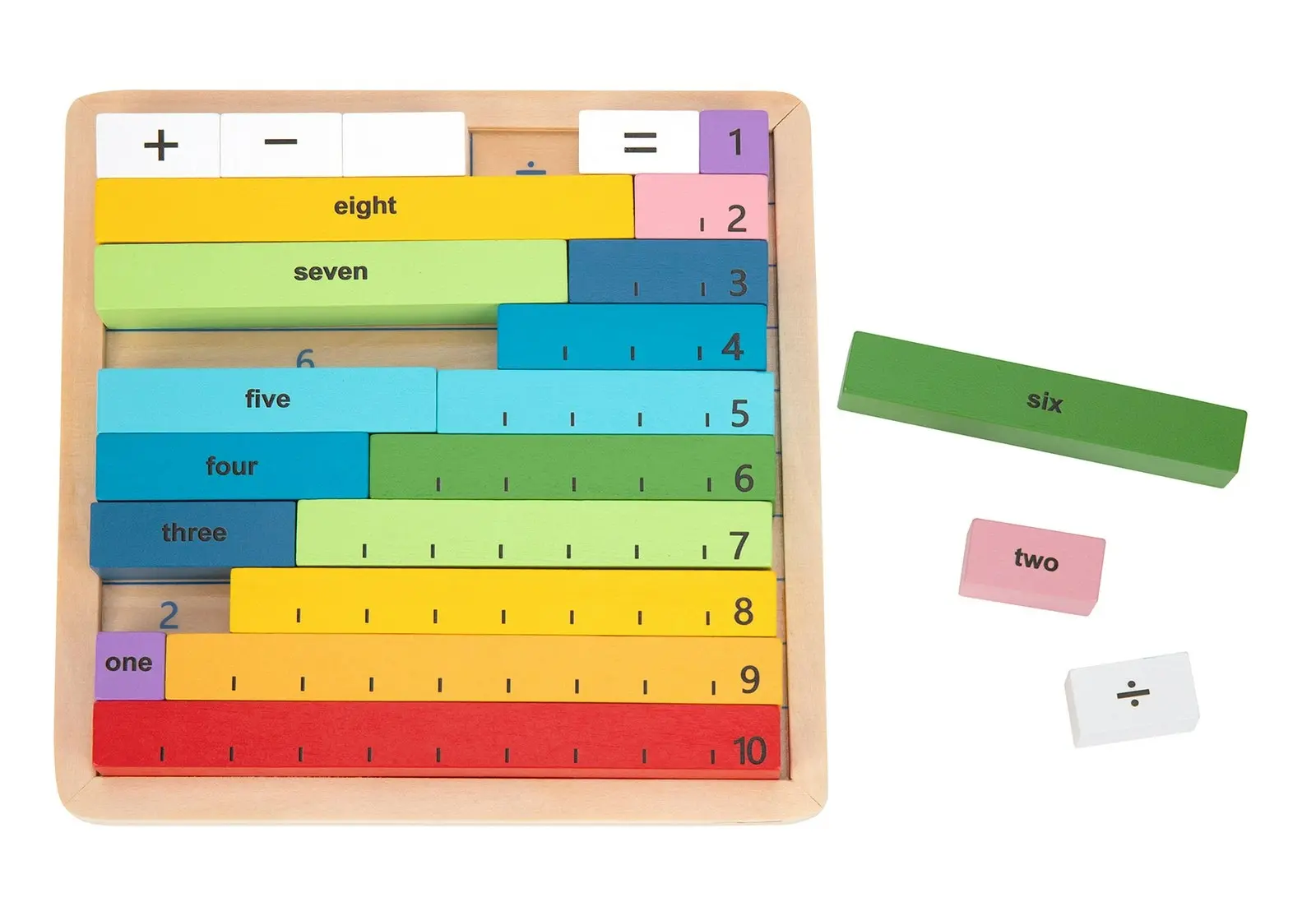 Tooky Toy Maths Learning Rods Counting/Educational Game Board Kids/Toddler 3+