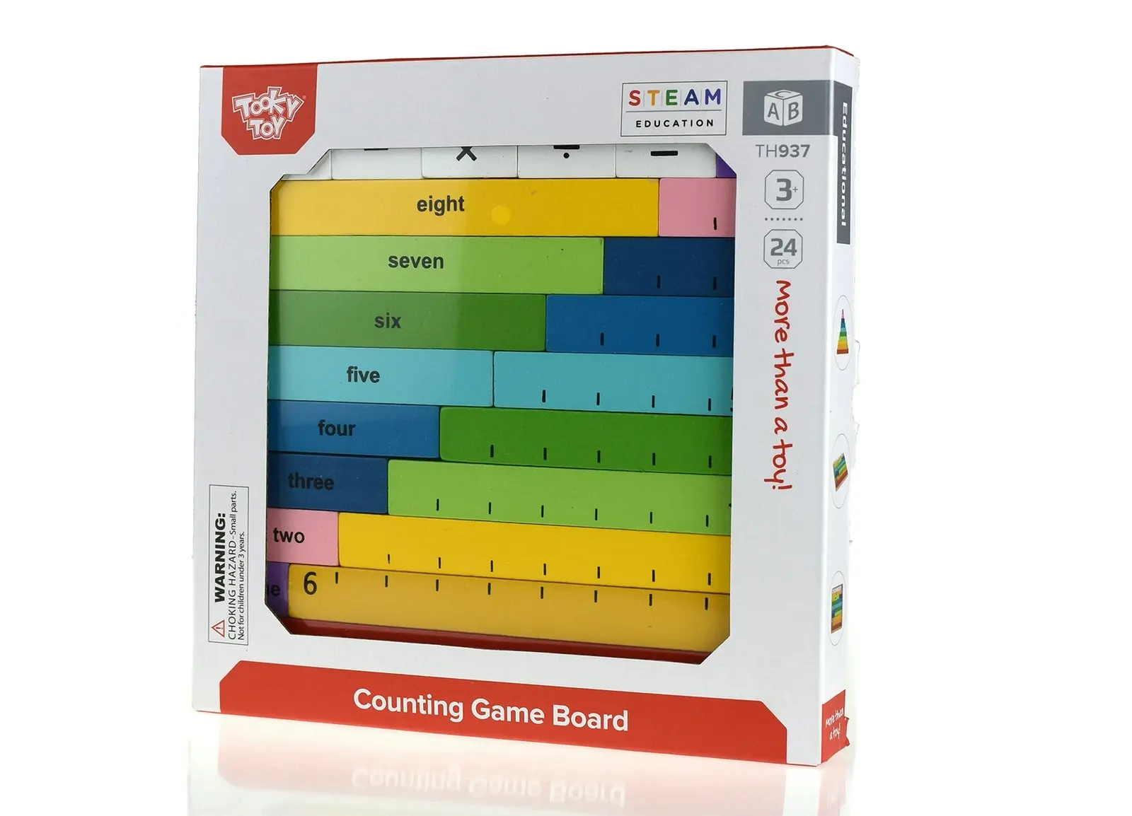 Tooky Toy Maths Learning Rods Counting/Educational Game Board Kids/Toddler 3+