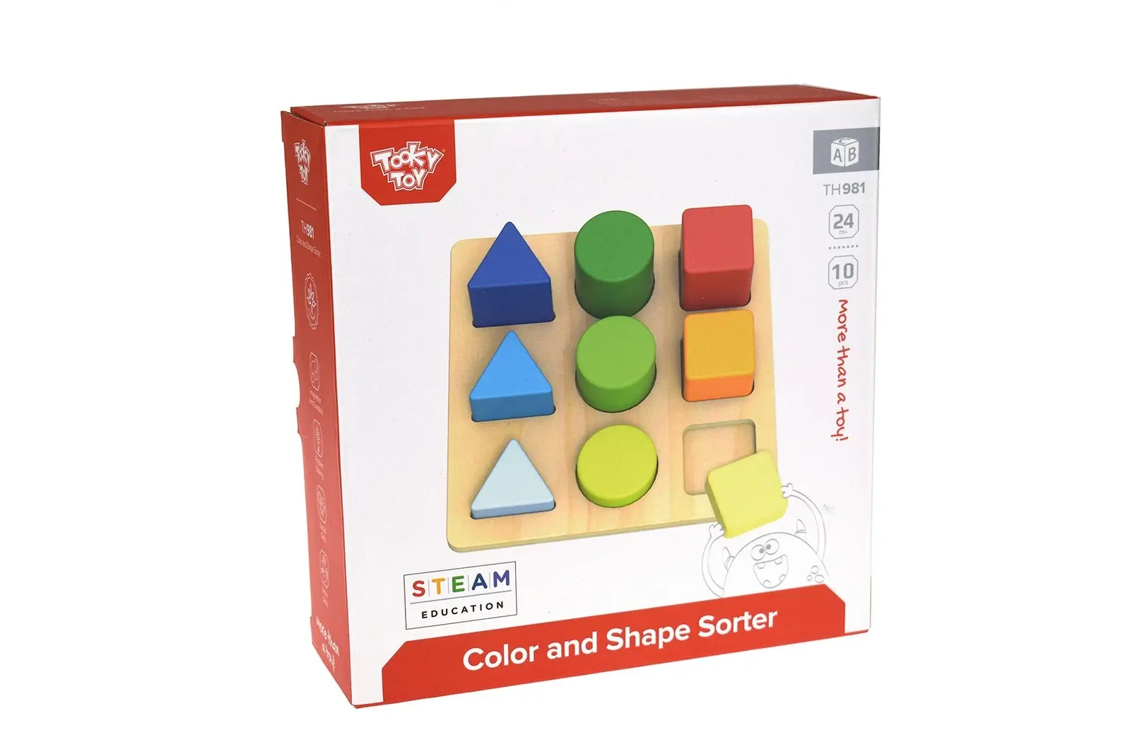 Tooky Toy Colour & Shape Sorter Children's/Kids Problem Solving Puzzle 2+