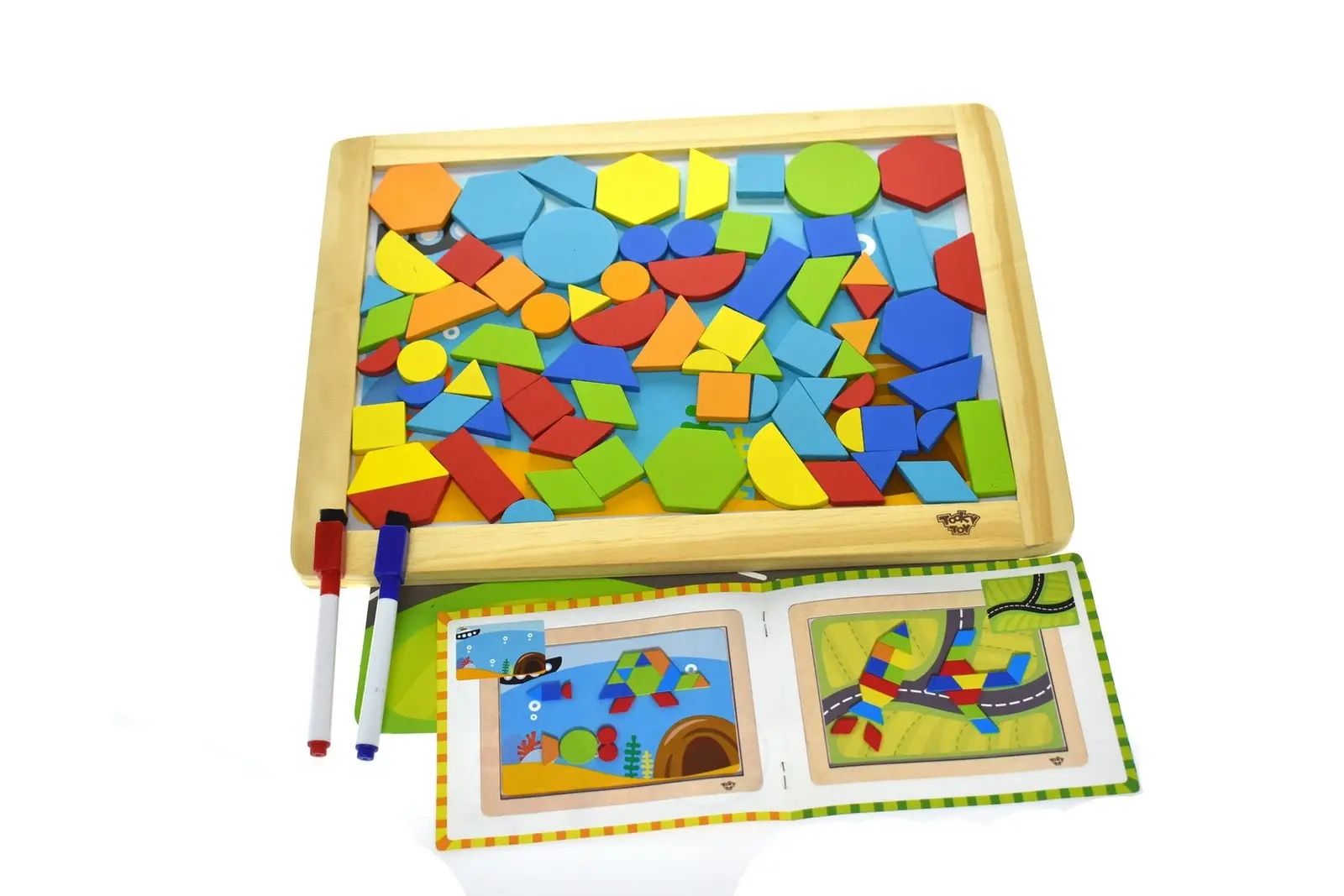 Tooky Toy Magnetic Creative Puzzle/Interactive Whiteboard Geometrical Shapes 3+