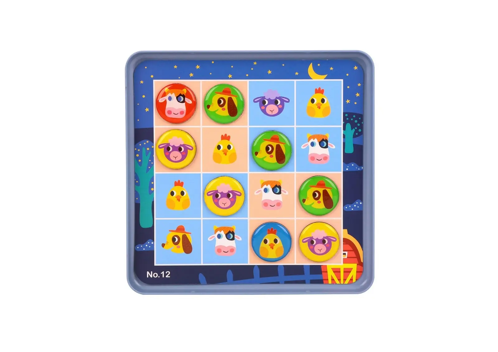 Tooky Toy Kids/Children's Farm Themed Sudoku Tabletop Educational Fun Game 3+