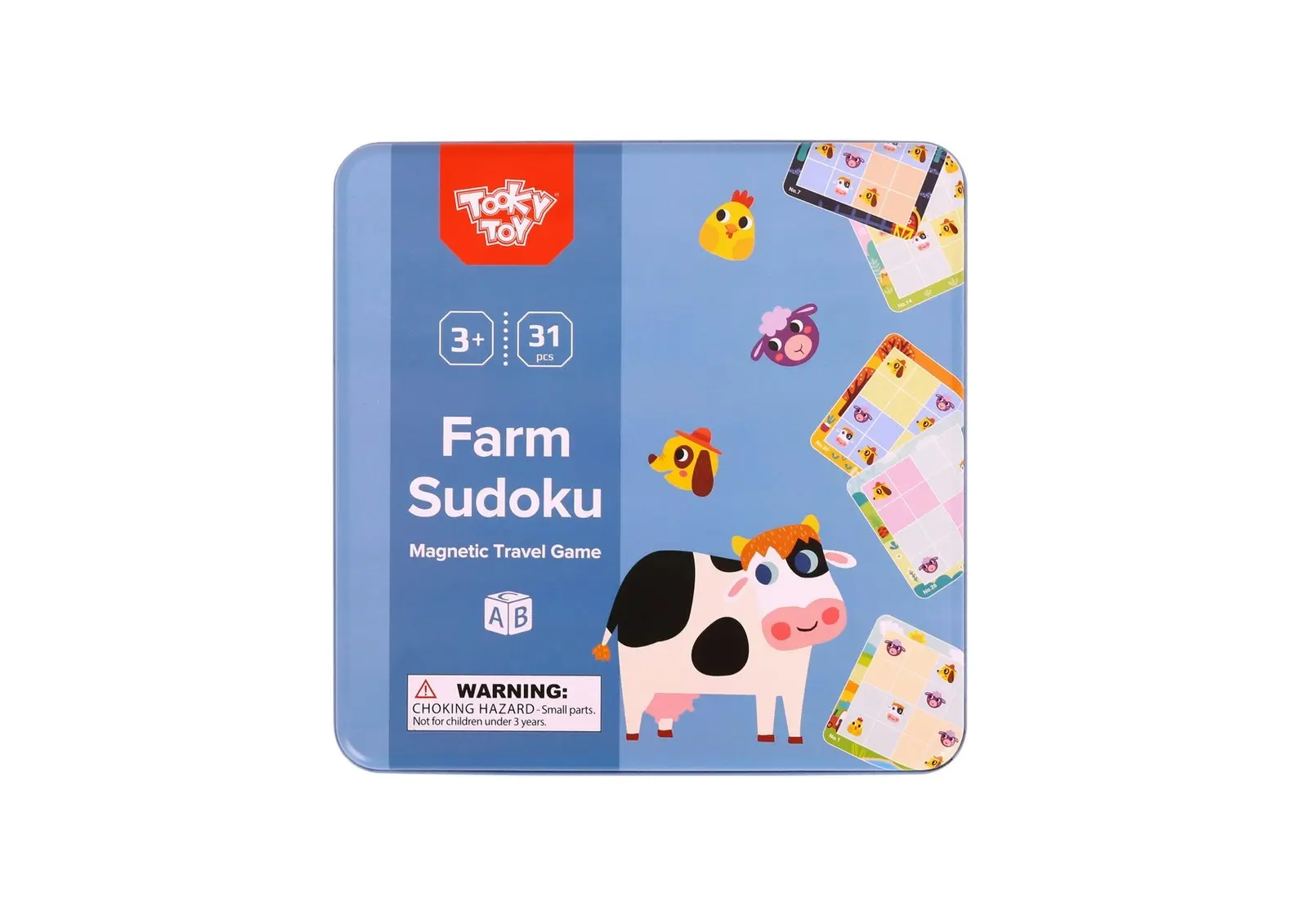 Tooky Toy Kids/Children's Farm Themed Sudoku Tabletop Educational Fun Game 3+