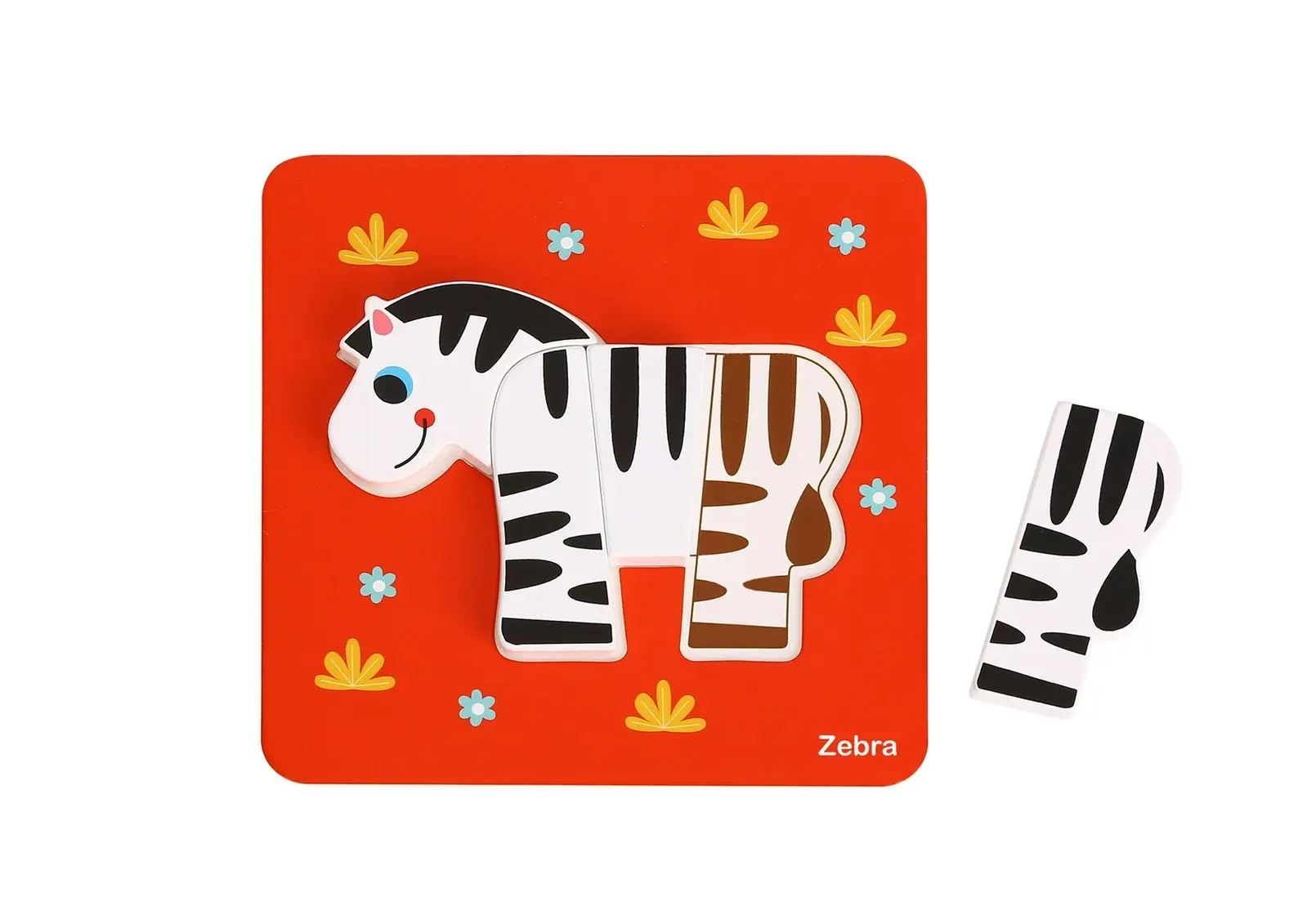 Tooky Toy 6 In 1 Mini Wooden Kids/Toddler Learning Animal Puzzle Play Set 12m+