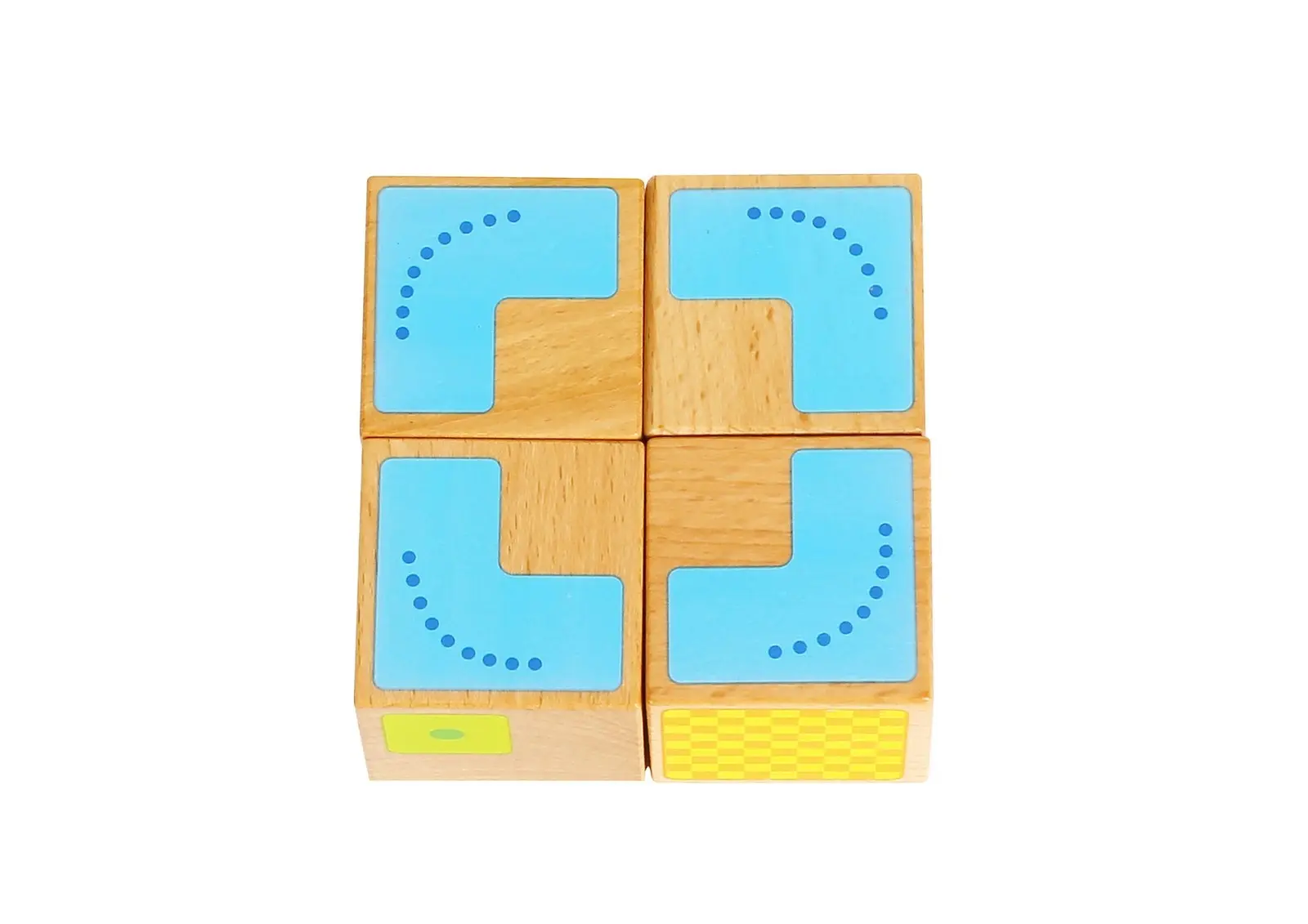 Tooky Toy Kids/Toddler Interactive Wooden Block Pattern 4cm Learning Puzzle 18m+