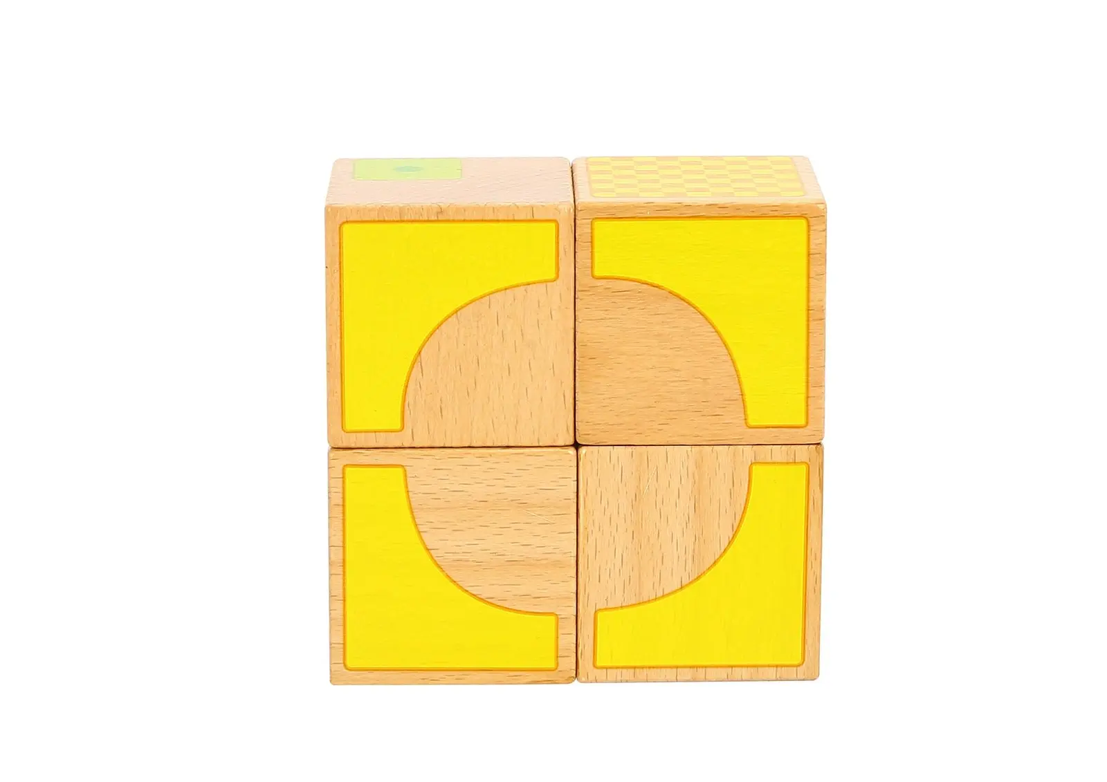 Tooky Toy Kids/Toddler Interactive Wooden Block Pattern 4cm Learning Puzzle 18m+