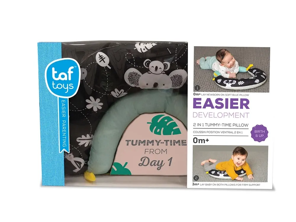 Taf Toys 2-in-1 Tummy Time U-Shape Pillow Baby/Infant 0m+ Development Support