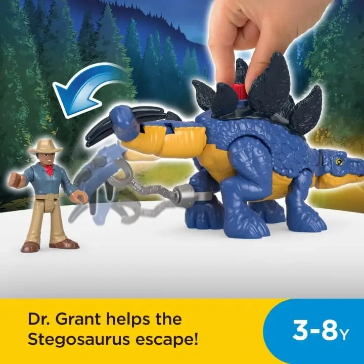 Imaginext™ Jurassic World™ Stegosaurus & Dr. Grant