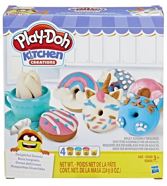 Play-Doh Kitchen Creations Delightful Donuts Set with 4 Colours